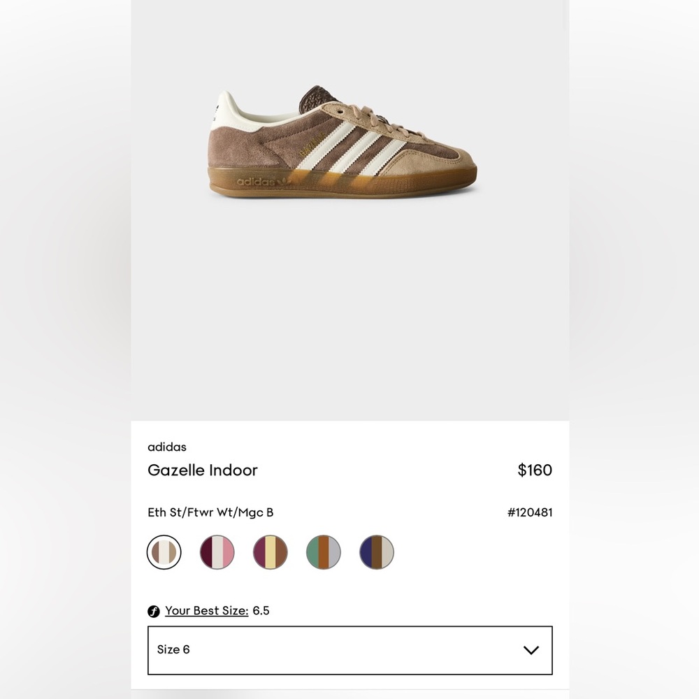 Adidas Gazelle Indoor Shoes - Brown and White